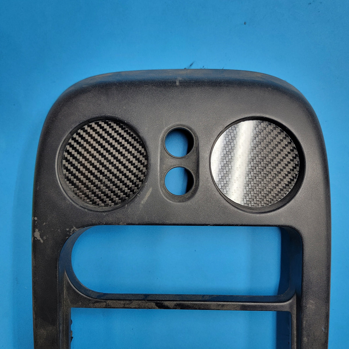 2 CARBON FIBER AC DELETE PANELS for 94-97 Mazda Miata Tombstone  Radio Bezel