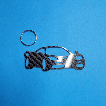 Carbon Fiber keychain for McLaren F1 (1992-1998) Inspired Keychain Lanyard 3d FRONT view Glossy Twill