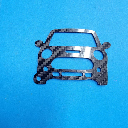Carbon Fiber keychain for Mini Cooper S F56 (2014-2021) 3rd Generation Inspired Keychain Lanyard  front view Glossy Twill (Copy)