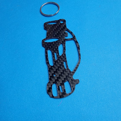 Carbon Fiber keychain for McLaren F1 (1992-1998) Inspired Keychain Lanyard 3d FRONT view Glossy Twill