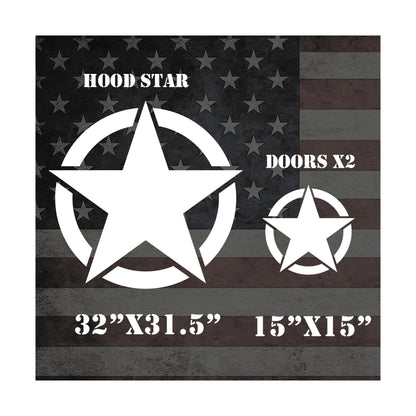 Roxor '76 - Military Stars for Hood & Doors