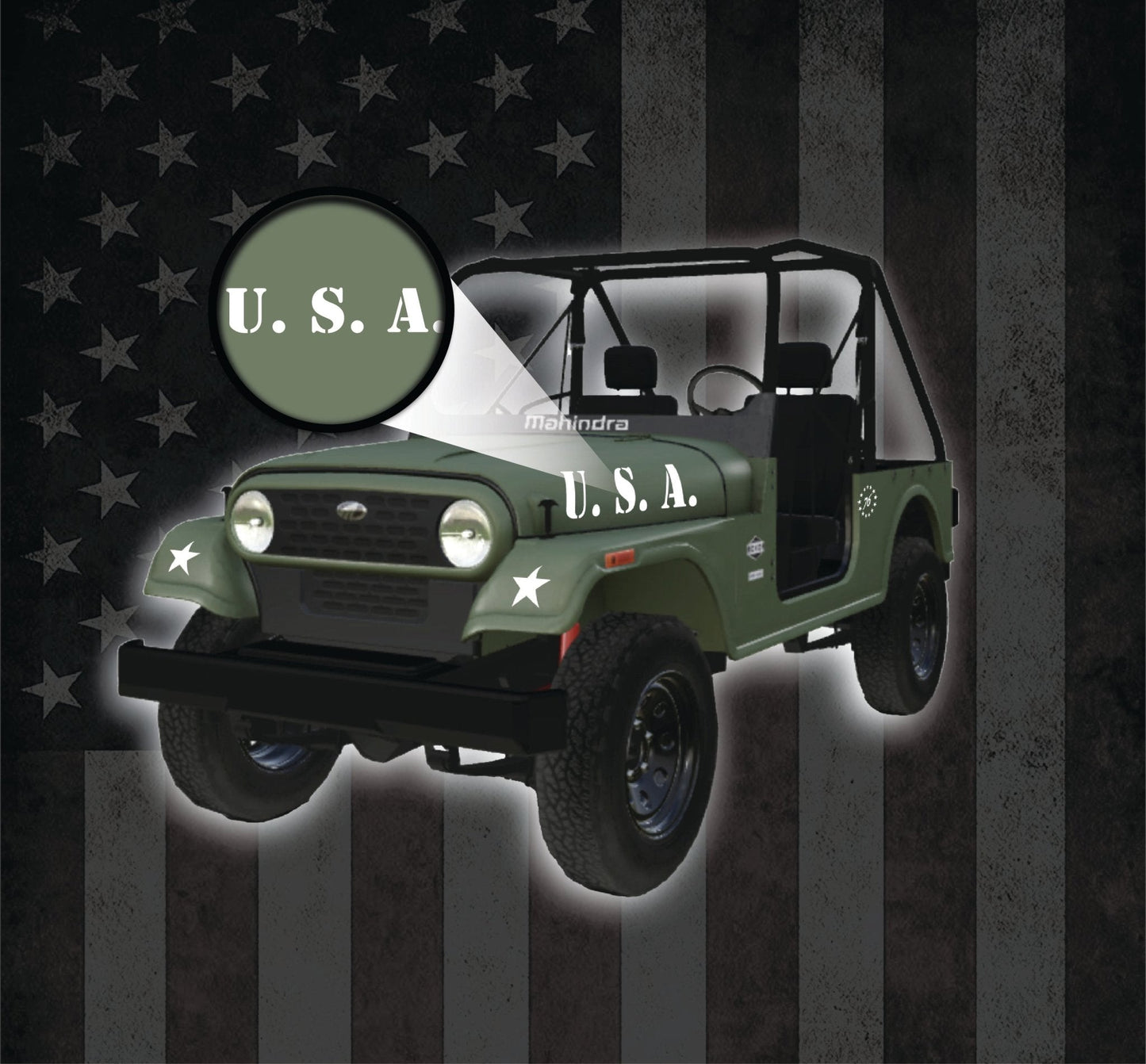 Roxor '76 - USA for hood