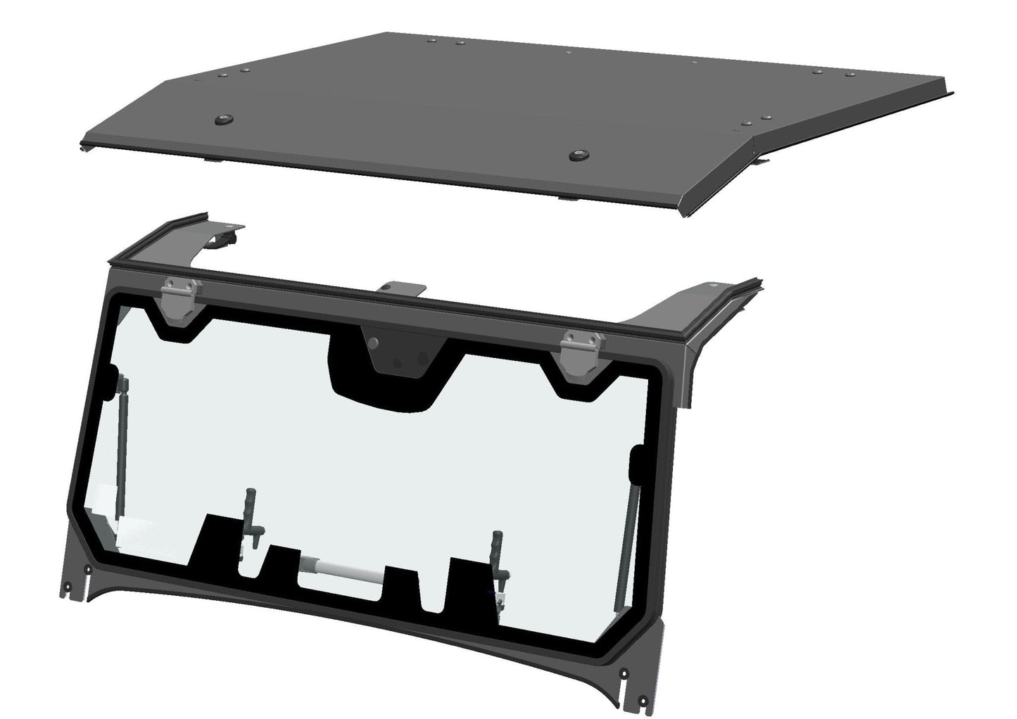 Roxor Full Flip up Windshield & Roof Combo
