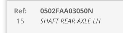 Roxor OEM Rear Axle Shaft
