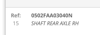 Roxor OEM Rear Axle Shaft
