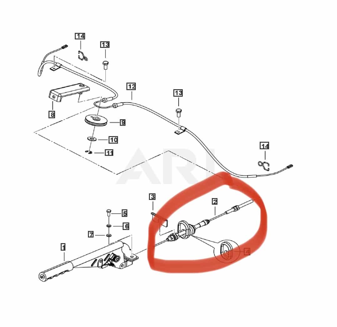 Roxor Parking brake frt/short cable