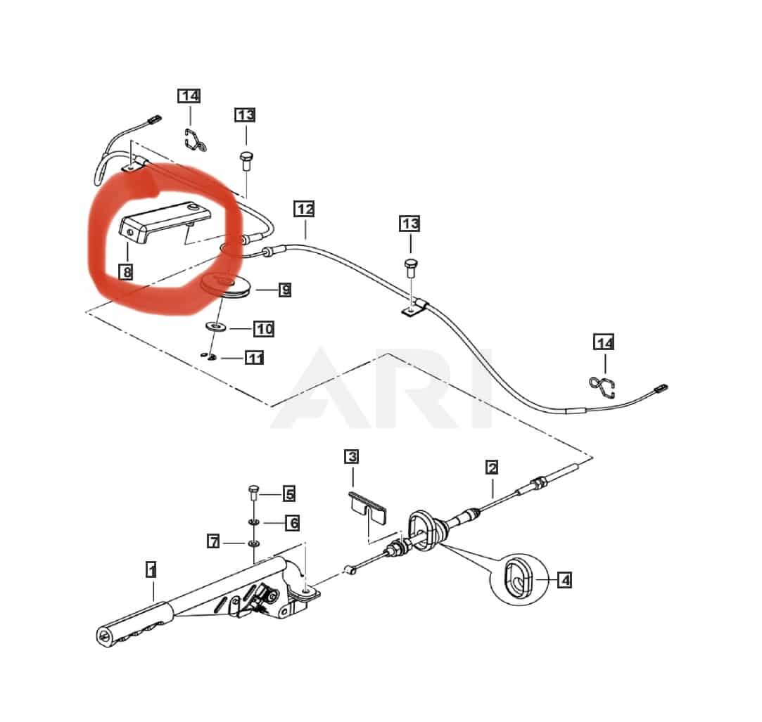 Roxor Parking Brake Roller Bracket