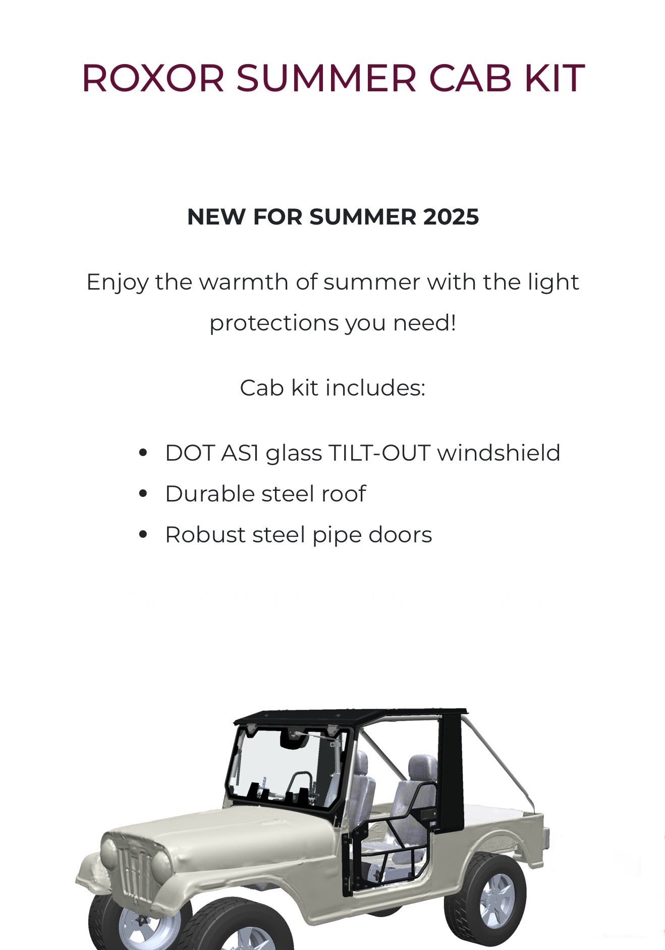 Roxor Summer Cab by Hardcabs