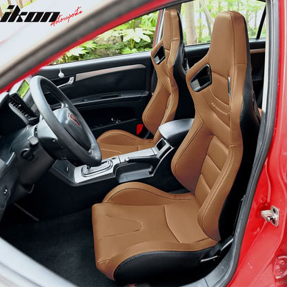 Universal Pair Reclinable Racing Seat with Dual Slider