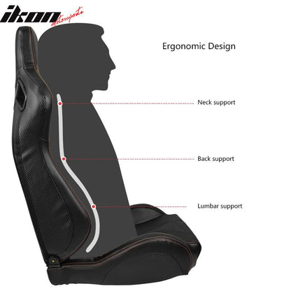 Universal Reclinable Left Driver Side Racing Seat Dual Slider