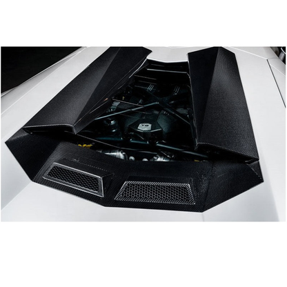 NT Style Dry Carbon Fiber Engine Bonnet Air Intake Panel for Lamborghini Aventador