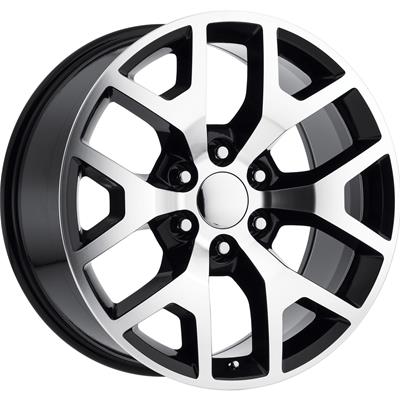 WHEEL ALUM 22X9 BLK MACH