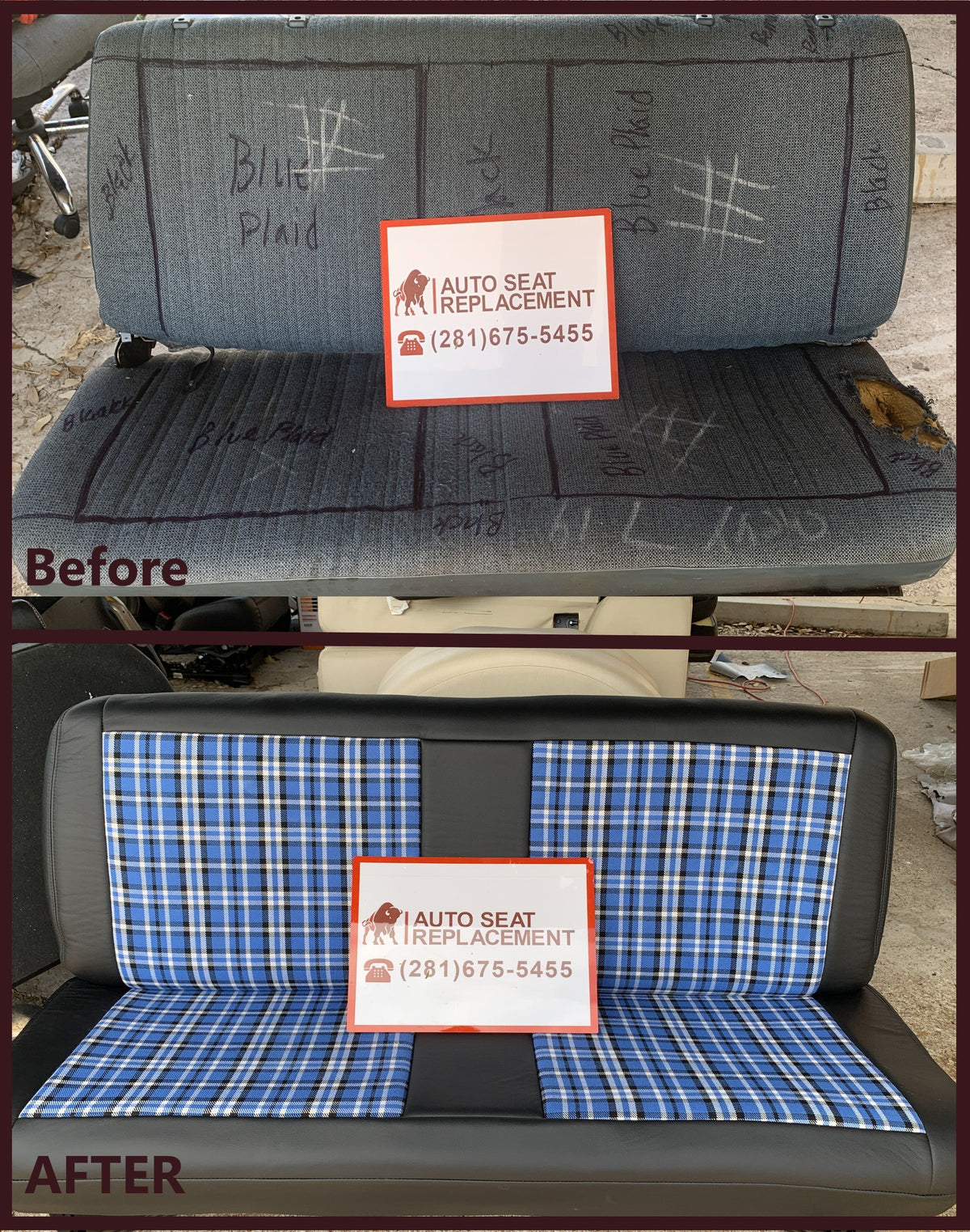1995-1999 Chevy Silverado & Cheyenne W/T Base Work Truck Replacement Vinyl Bottom & Lean Back Bench Seat Covers: Gray