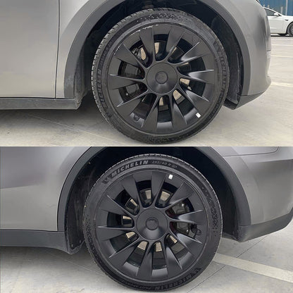 Tesla Model Y Brake Caliper Covers Aluminum Front & Rear Black 19-24 (4PCS)
