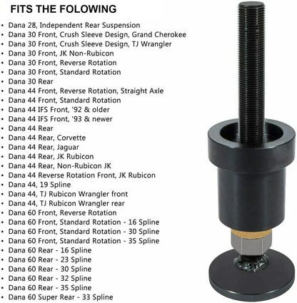 Bull Boost Performance Front Inner Axle Side Seal &amp; Installation Tool Kit – Dana 30 / 44 / 60