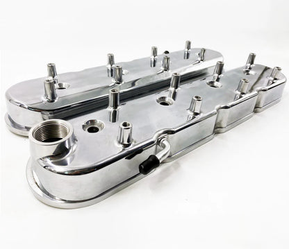 BULL BOOST PERFORMANCE LS Cast Aluminum Tall Valve Covers For LS1 LS2 LS3 LS6 LS7 Polished