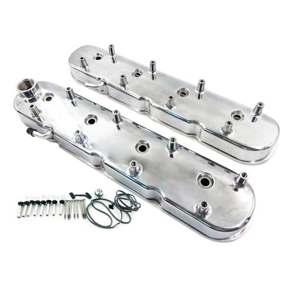 LS Cast Aluminum Tall Valve Covers for LS1 LS2 LS3 LS6 5.3 6.0 Polished
