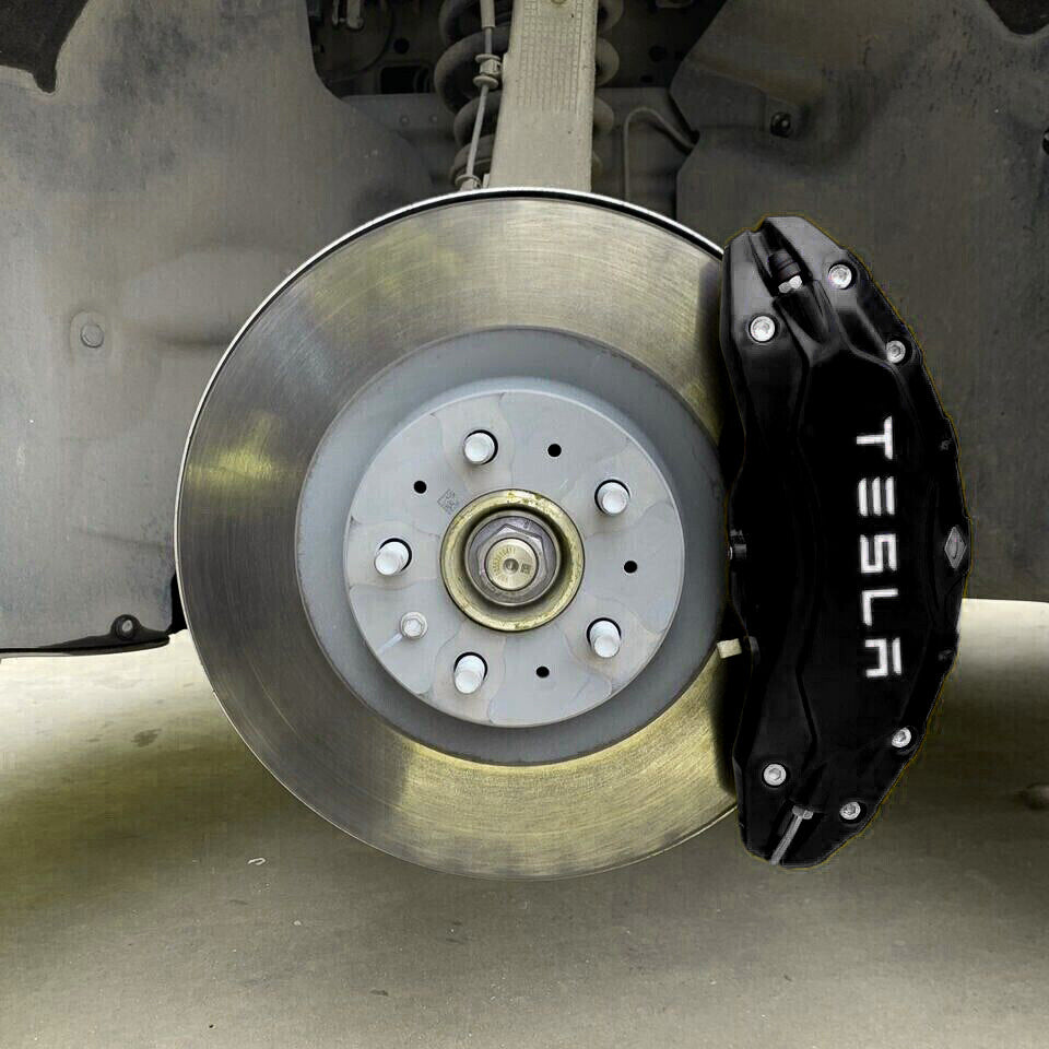 Tesla Model Y Brake Caliper Covers Aluminum Front & Rear Black 19-24 (4PCS)