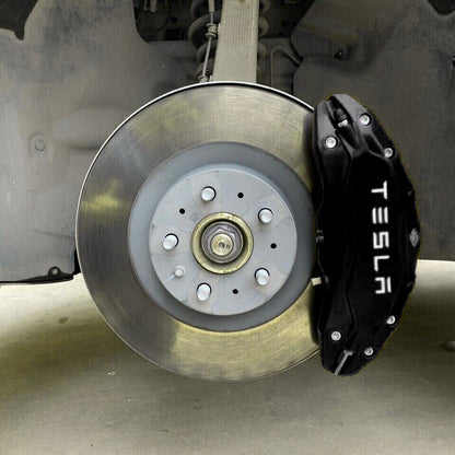 Tesla Model Y Brake Caliper Covers Aluminum Front & Rear Black 19-24 (4PCS)