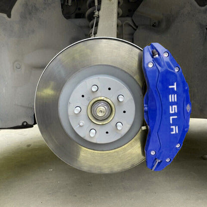 Tesla Model Y Brake Caliper Covers Aluminum Front & Rear Black 19-24 (4PCS)