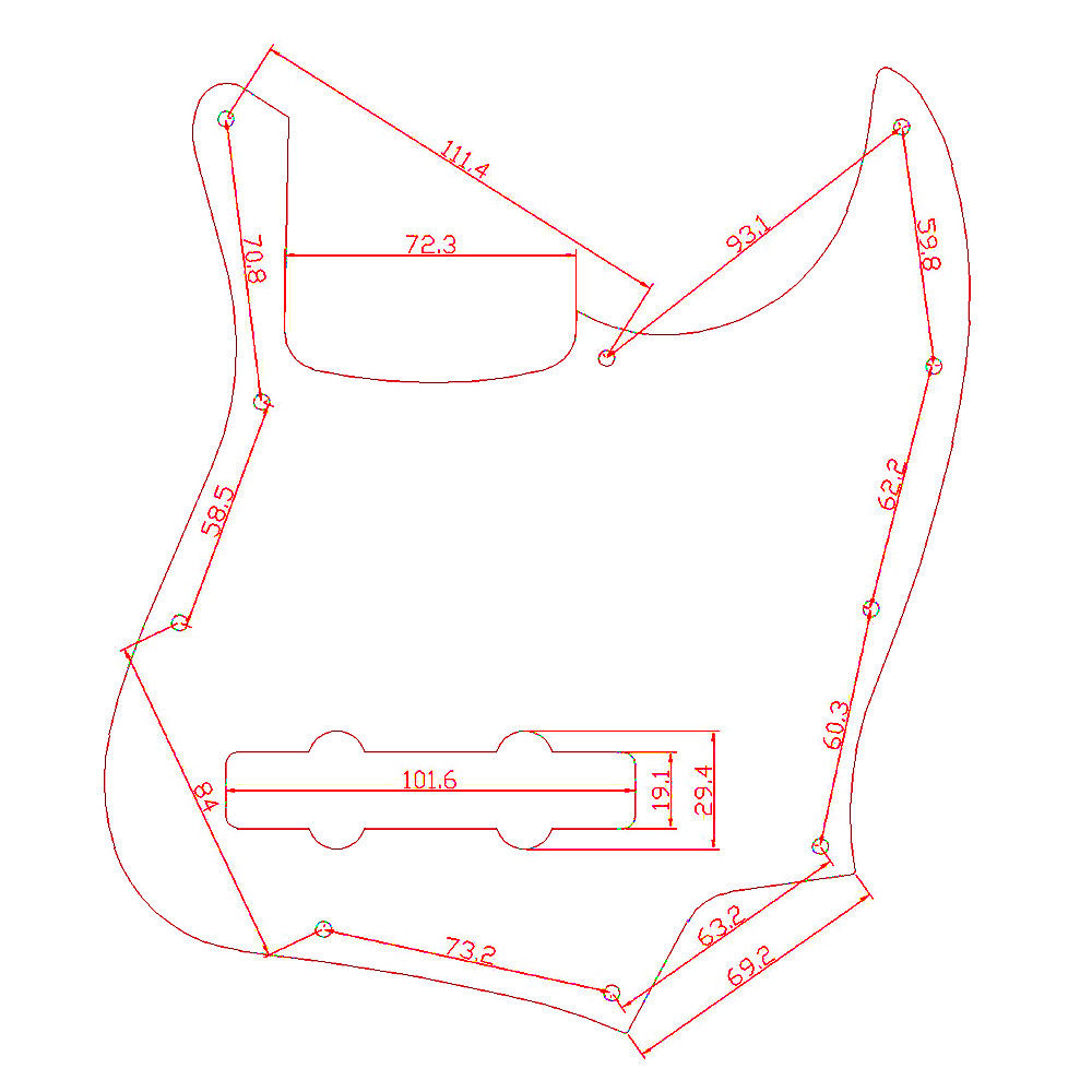 CARBON FIBER Replacement Guitar Pickguard For Fender Jazz Bass 5 String JB
