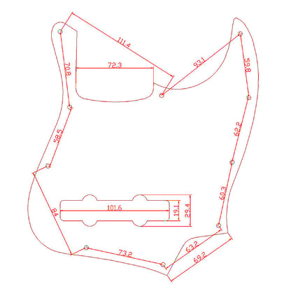 CARBON FIBER Replacement Guitar Pickguard For Fender Jazz Bass 5 String JB