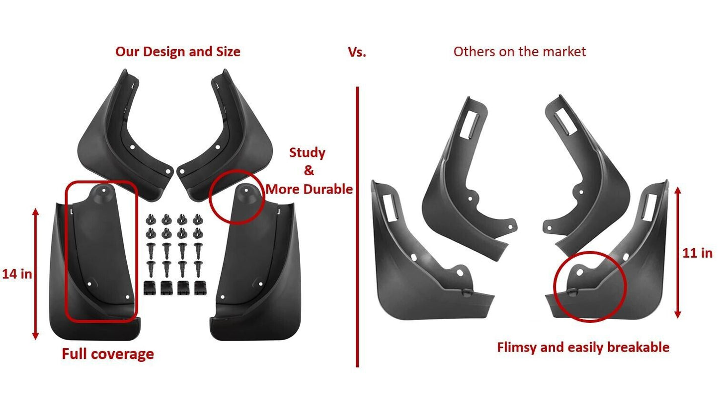 Model Y Tesla Mud Flaps Splash Guards Winter Vehicle Protection No Holes 4 Pcs