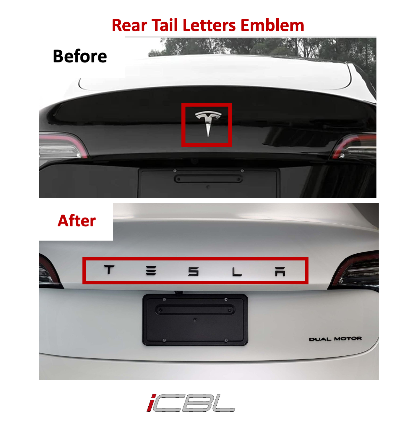 TESLA Gloss Carbon Fiber Emblem Logo for Model 3 & Y Hood +Trunk Letter Accessories