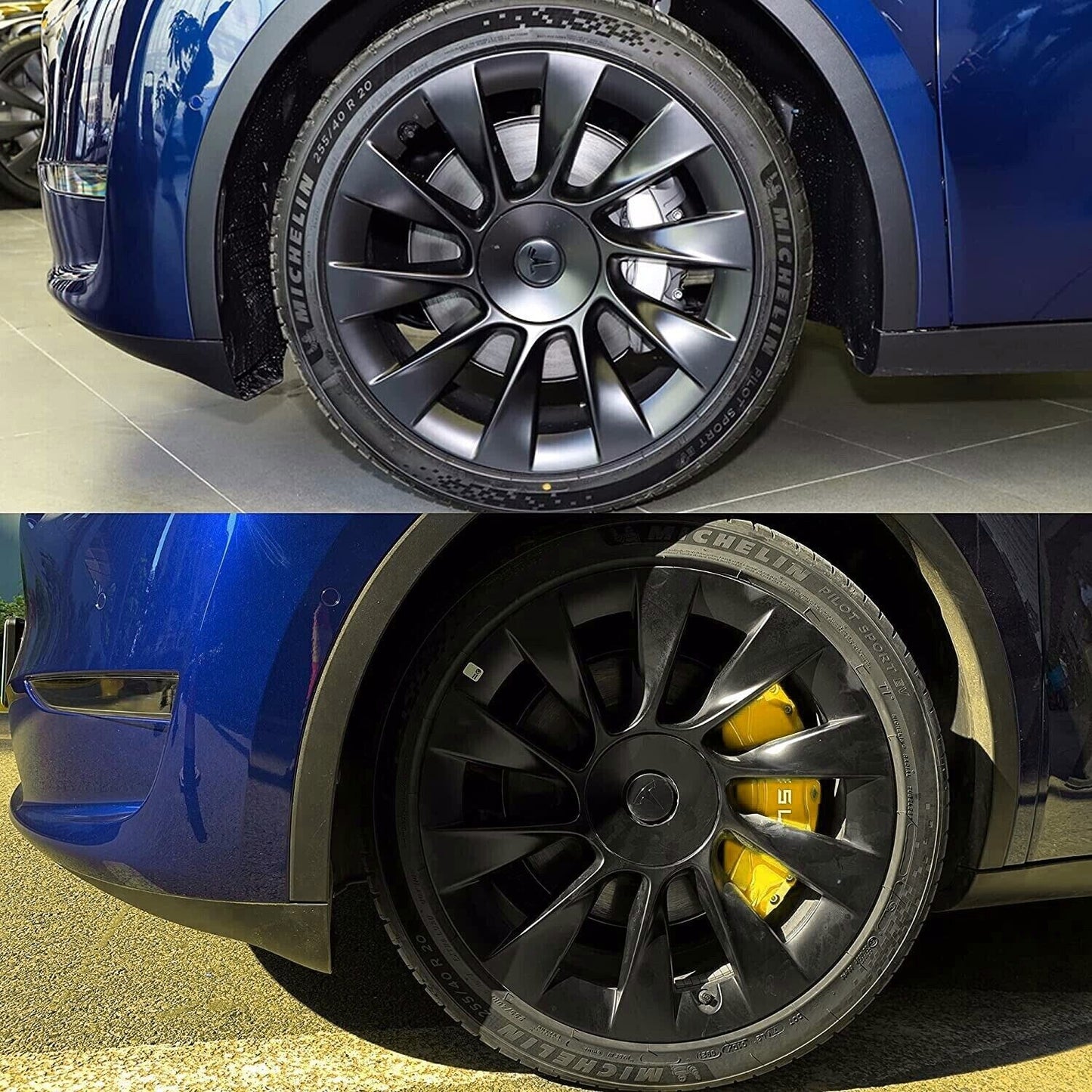 Tesla Model 3 Brake Caliper Covers Aluminum Front & Rear YELLOW 17-23 (4PCS)