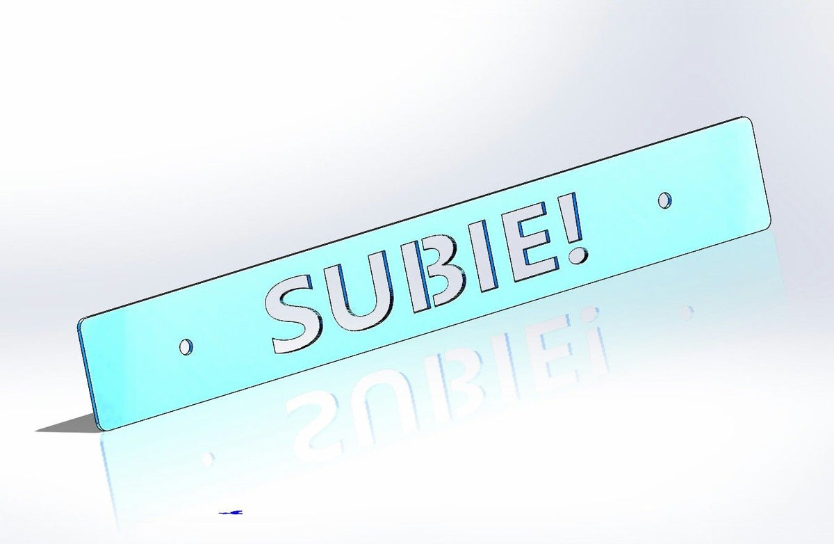 CARBON FIBER SUBIE! Front License Plate Delete for Subaru WRX Impreza STi