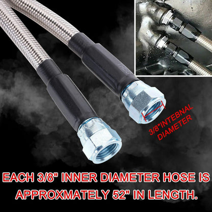 Flexible SS Braided Transmission Cooler Hose Line GM Chevy 1995 & Older 4L80E