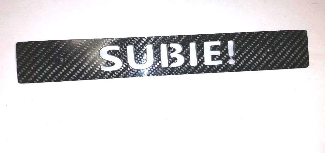 CARBON FIBER SUBIE! Front License Plate Delete for Subaru WRX Impreza STi