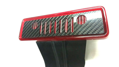 CARBON FIBER Grille 3rd Rear Brake Light Cover For Jeep Wrangler JK 2007-2017