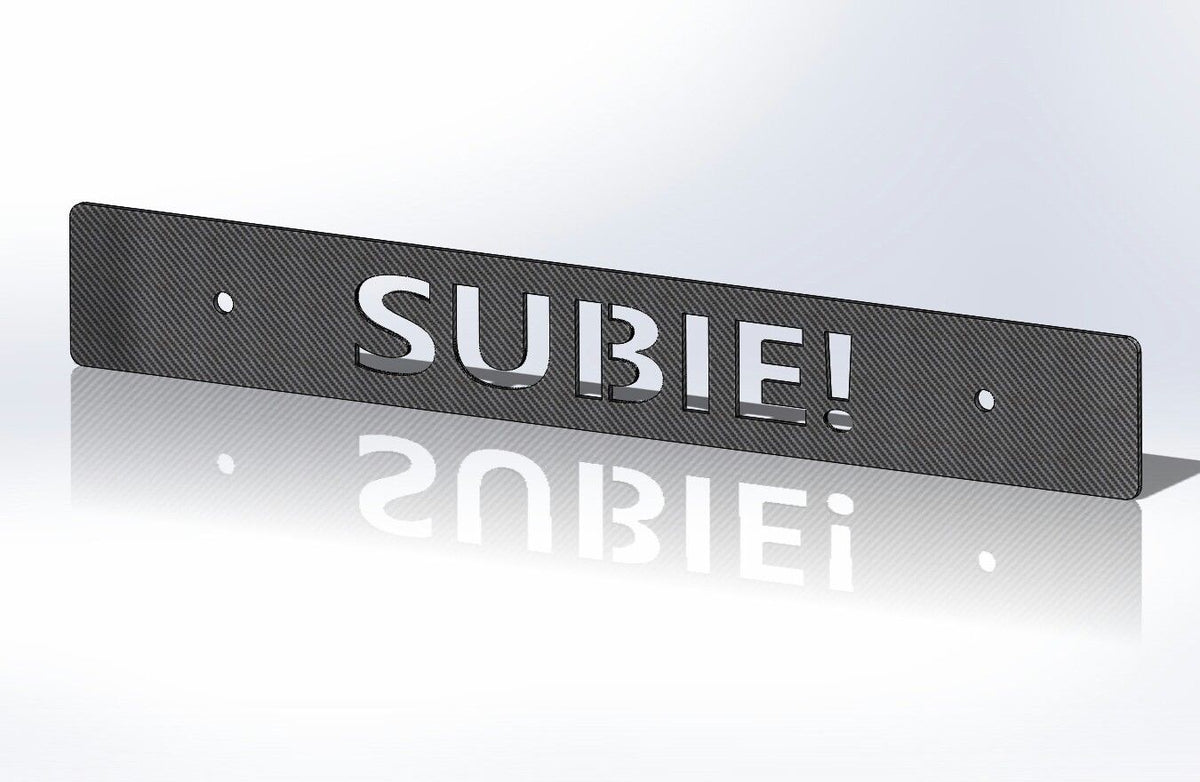 CARBON FIBER SUBIE! Front License Plate Delete for Subaru WRX Impreza STi