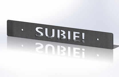 CARBON FIBER SUBIE! Front License Plate Delete for Subaru WRX Impreza STi