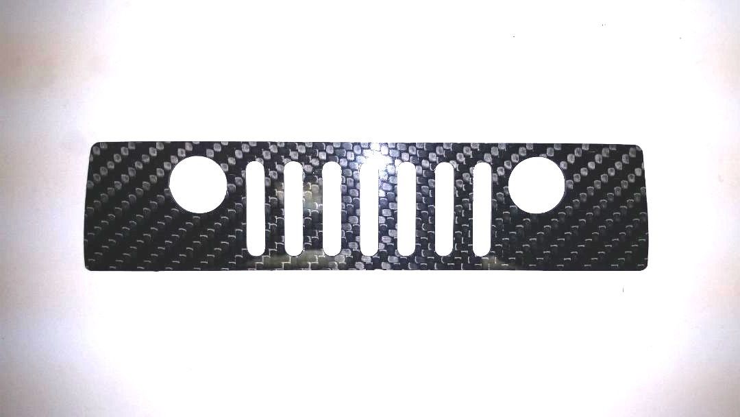 CARBON FIBER Grille 3rd Rear Brake Light Cover For Jeep Wrangler JK 2007-2017