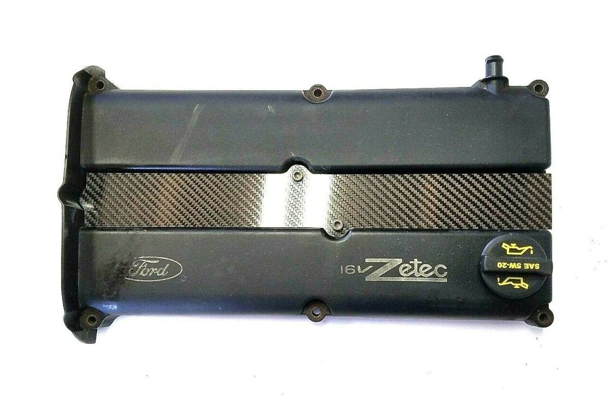 CARBON FIBER (CUSTOM TEXT) Spark Plug cover Fits For 00-04 Ford Focus 2.0L Zetec