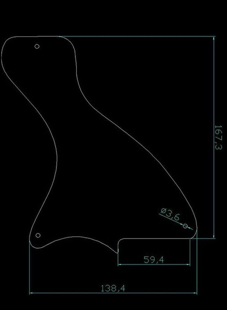 CARBON FIBER Guitar Pickguard For LP jr Les Paul Junior **MADE IN USA**