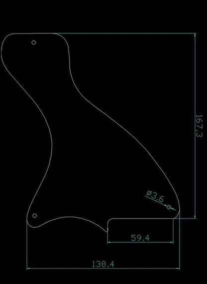 CARBON FIBER Guitar Pickguard For LP jr Les Paul Junior **MADE IN USA**