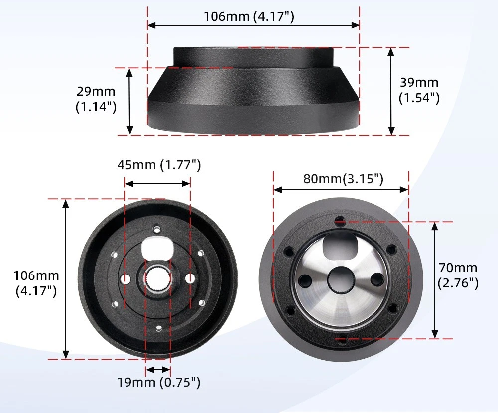 GEN PERFORMANCE Short Hub Adapter 177H CHEVY CADILLAC PONTIAC