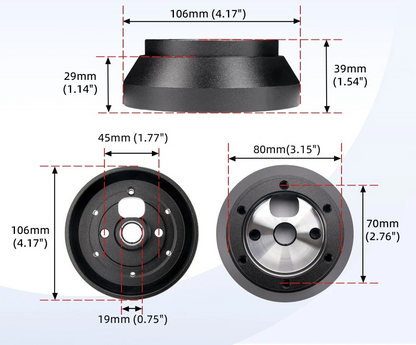 GEN PERFORMANCE Short Hub Adapter 177H CHEVY CADILLAC PONTIAC
