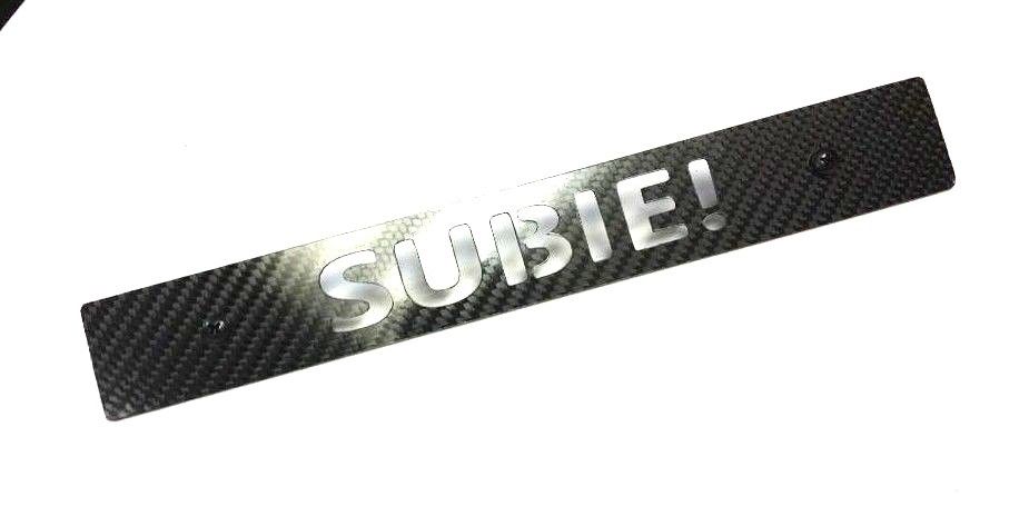 CARBON FIBER SUBIE! Front License Plate Delete for Subaru WRX Impreza STi