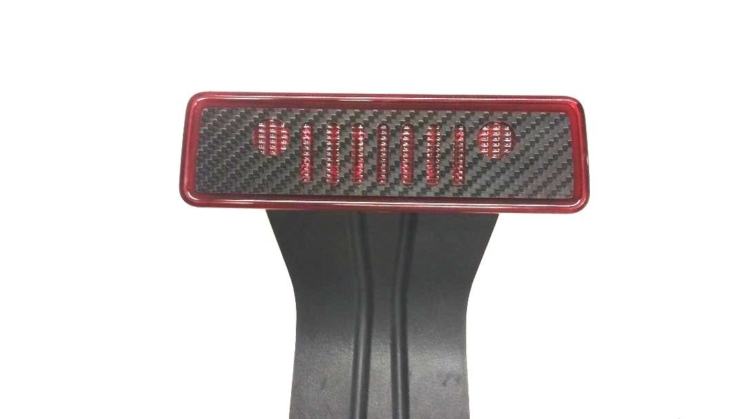 CARBON FIBER Grille 3rd Rear Brake Light Cover For Jeep Wrangler JK 2007-2017