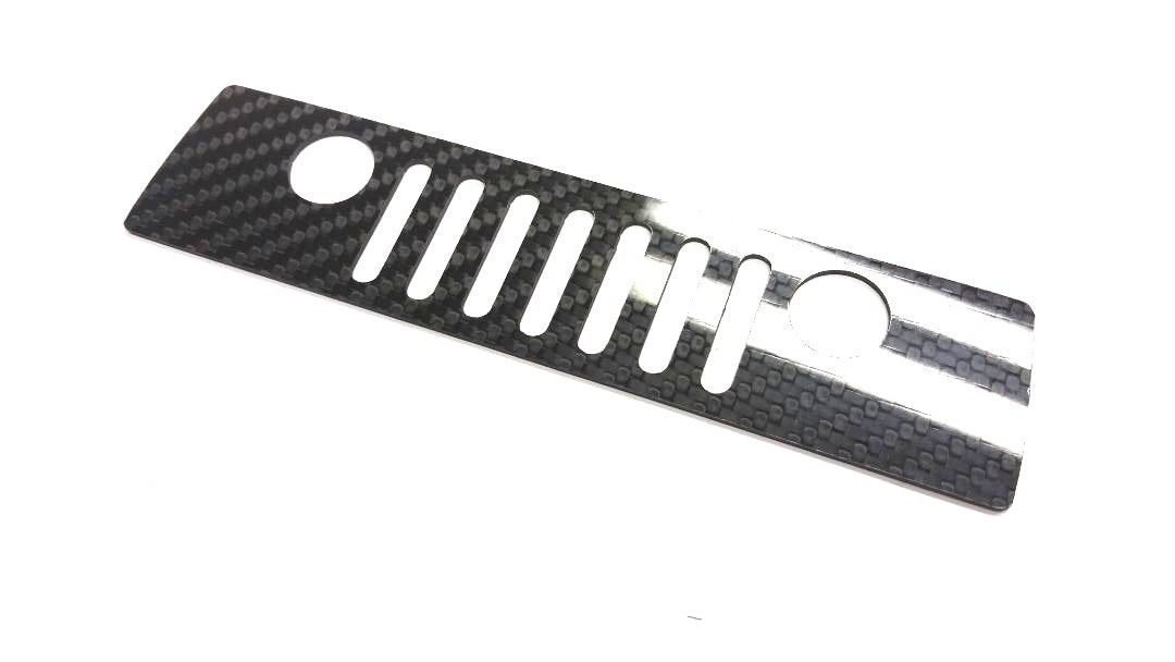CARBON FIBER Grille 3rd Rear Brake Light Cover For Jeep Wrangler JK 2007-2017