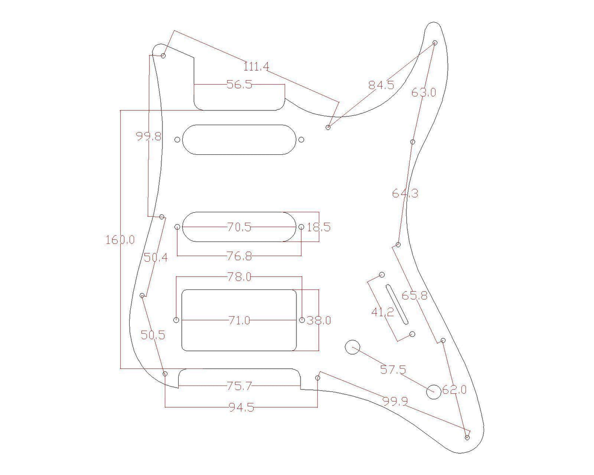 CARBON FIBER Guitar Pickguard fits Yamaha PACIFICA Guitar