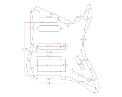 CARBON FIBER Guitar Pickguard fits Yamaha PACIFICA Guitar