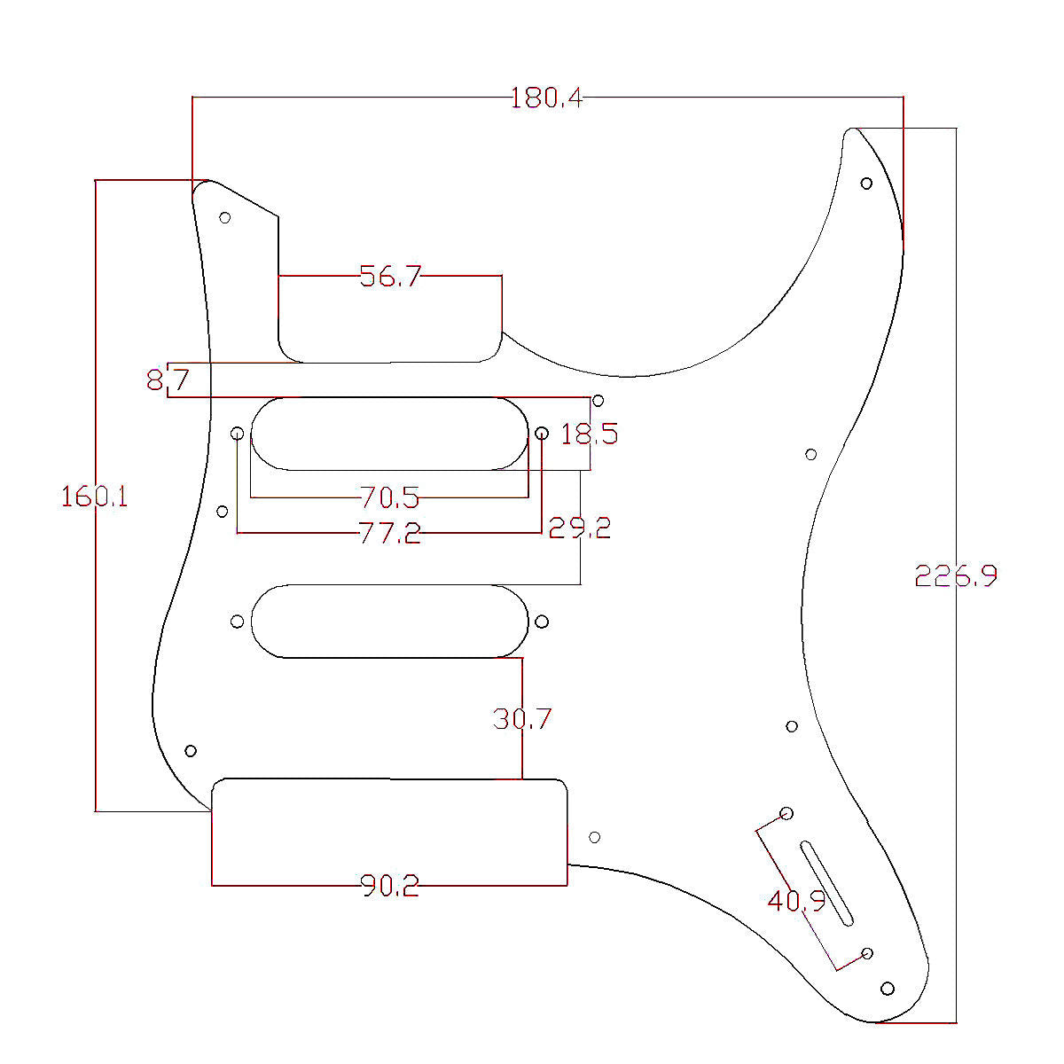 CARBON FIBER Guitar Pickguard For Yamaha Pacifica 112V Replacement Parts
