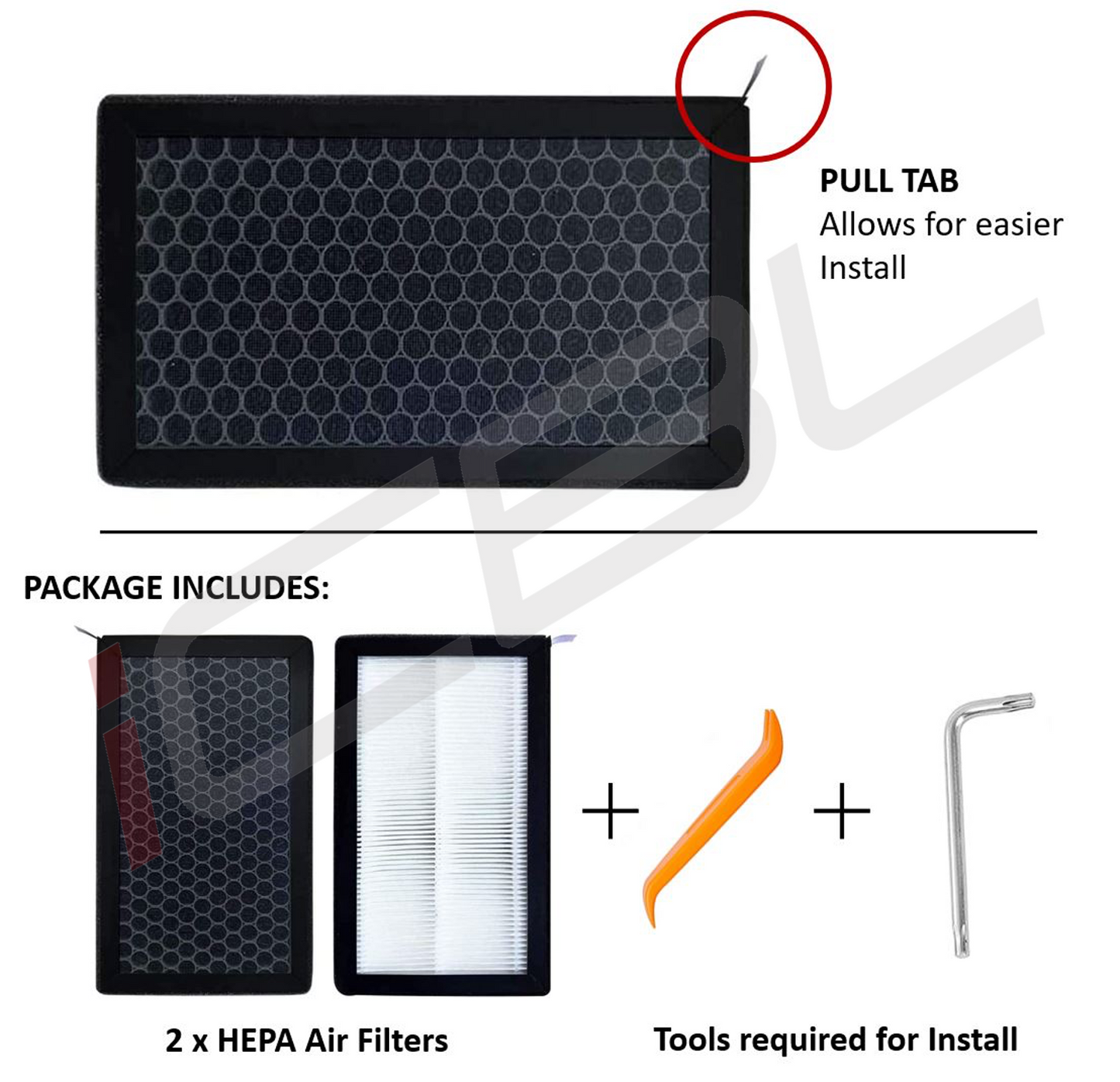Tesla Cabin Air Filter Air Condition AC for Model 3 & Model Y Set of 2 Pcs HEPA 2016+