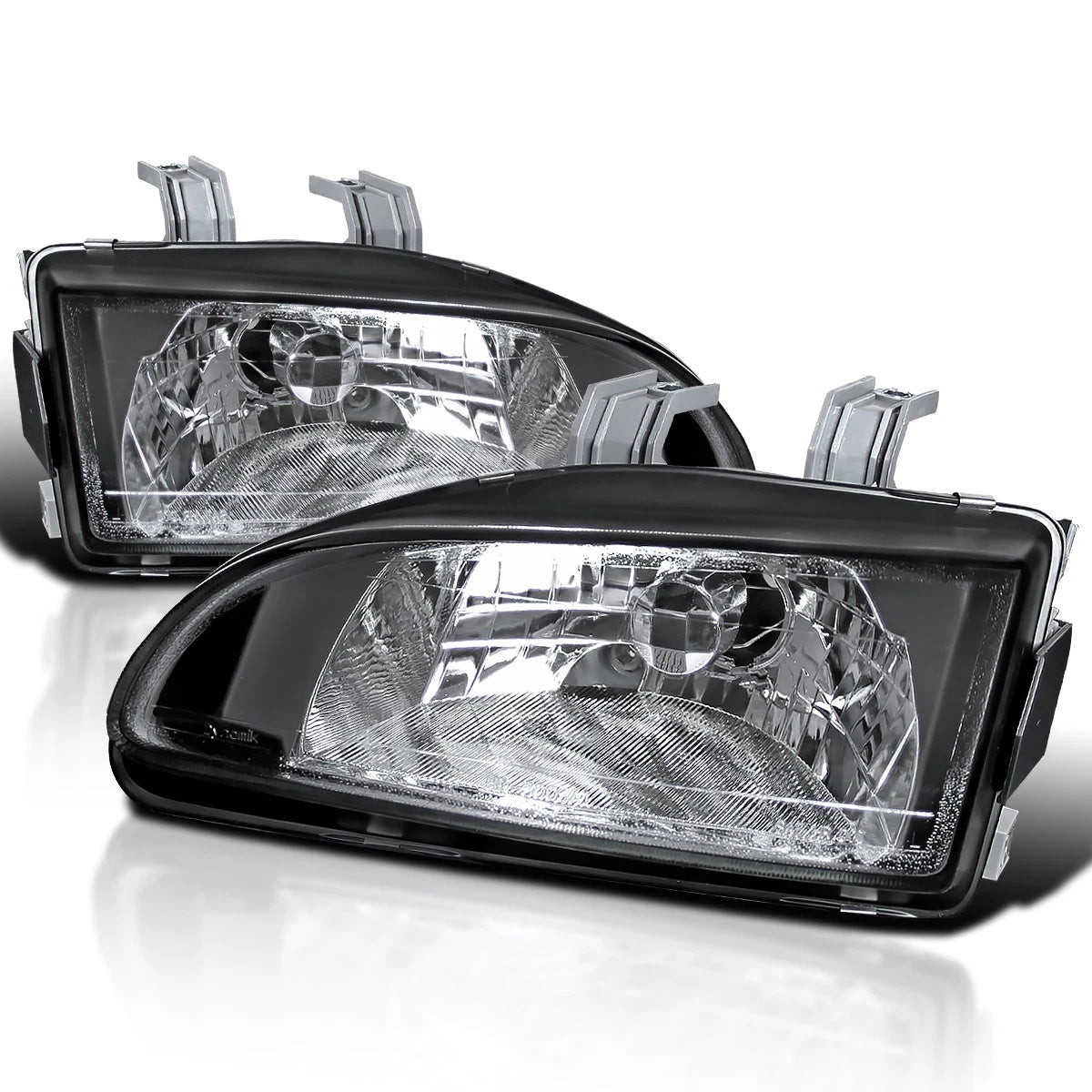 92-95 HONDA CIVIC EG EJ EH BLACK/CLEAR OE STYLE REPLACEMENT HEADLIGHT LAMPS