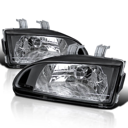 92-95 HONDA CIVIC EG EJ EH BLACK/CLEAR OE STYLE REPLACEMENT HEADLIGHT LAMPS